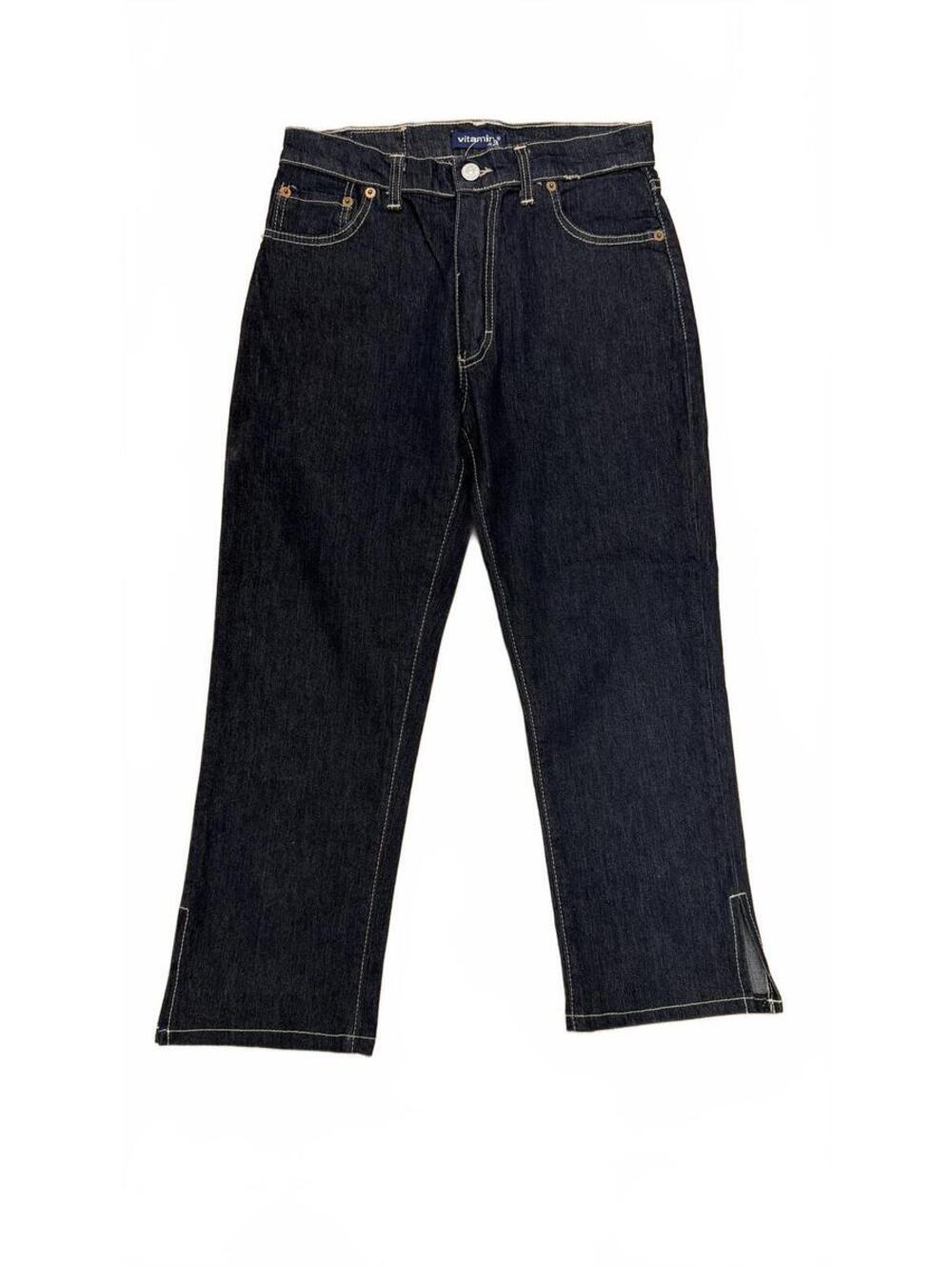 Vitamin Dark Wash Capri Cropped Denim Jeans Made in Italy NWT